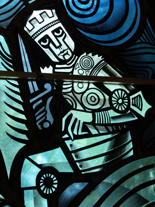 St Augustine, Florida (FL): Cathedral-Basilica: knight (1965, Rambusch Studios)