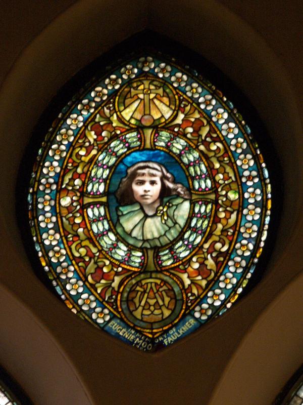 Charlottesville, Virginia (VA): University of Virginia: young girl (c 1906, Tiffany Studios)