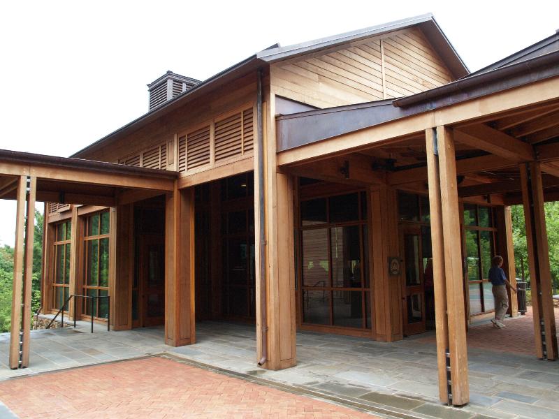 Charlottesville, Virginia (VA): Monticello Visitor Center: ticket office (2009, Ayers/Saint/Gross Architects and Planners)