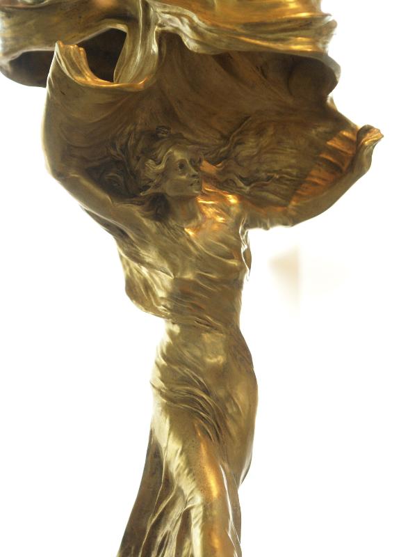 Richmond, Virginia (VA): Virginia Museum of Fine Arts: Loie Fuller Lamp, detail (c 1900, Raoul Francois Larche, cast by Siot-Decauville)