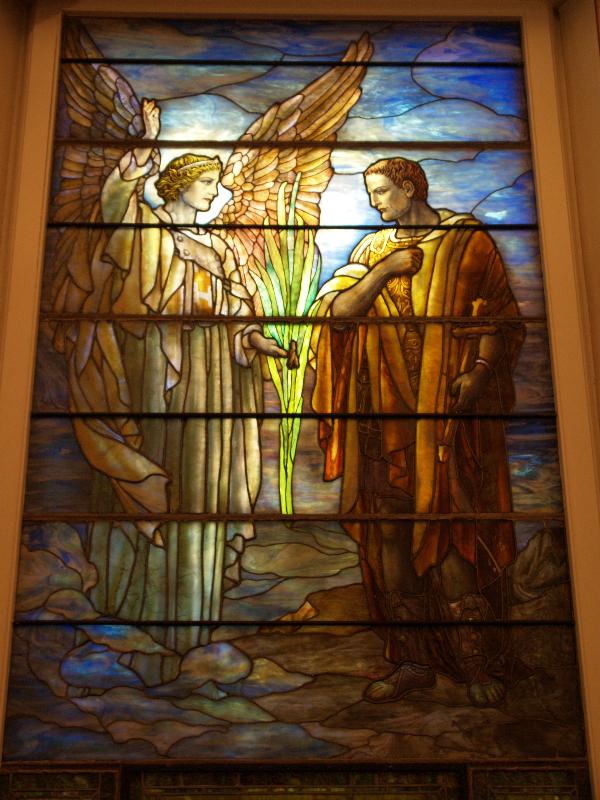 Richmond, Virginia (VA): St Paul's Episcopal Church: Cornelius and the Angel (installed between 1925 and 1928, Tiffany Studios)