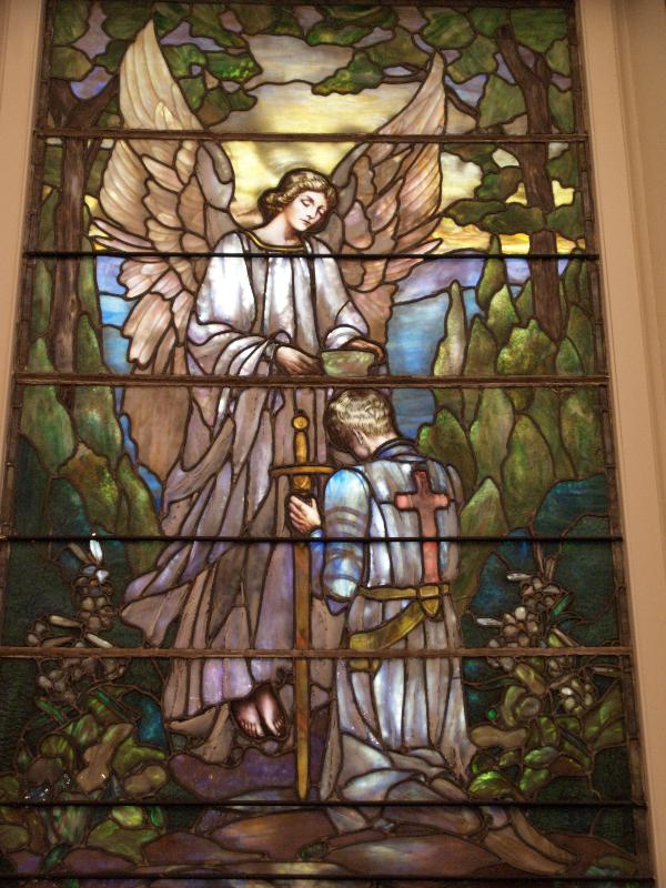 Richmond, Virginia (VA): St Paul's Episcopal Church: The Young Crusader (installed 1928, Lamb Studios)