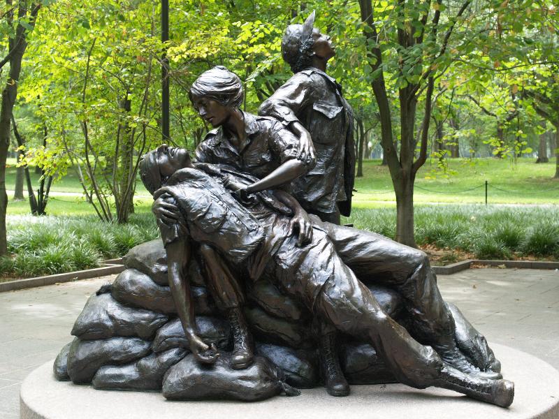 Washington, DC: Vietnam Women's Memorial: view (1993, sculptor Glenna Goodacre)