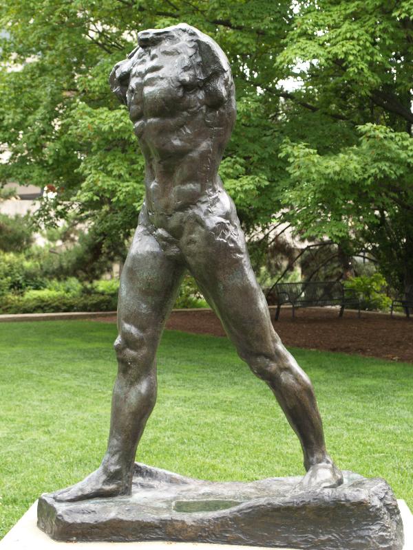 Washington, DC: Hirshhorn Museum and Sculpture Garden: Walking Man (1900, enlarged 1905, cast 1962, Auguste Rodin)