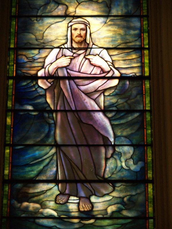 Baltimore, Maryland (MD): Brown Memorial Park Avenue Presbyterian Church: I am the Way (c 1905, Tiffany Studios)