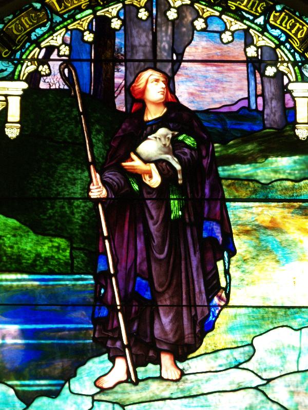 Baltimore, Maryland (MD): Brown Memorial Park Avenue Presbyterian Church: The Lord is My Shepherd (1905, Pittsburgh Plate Glass Co.)