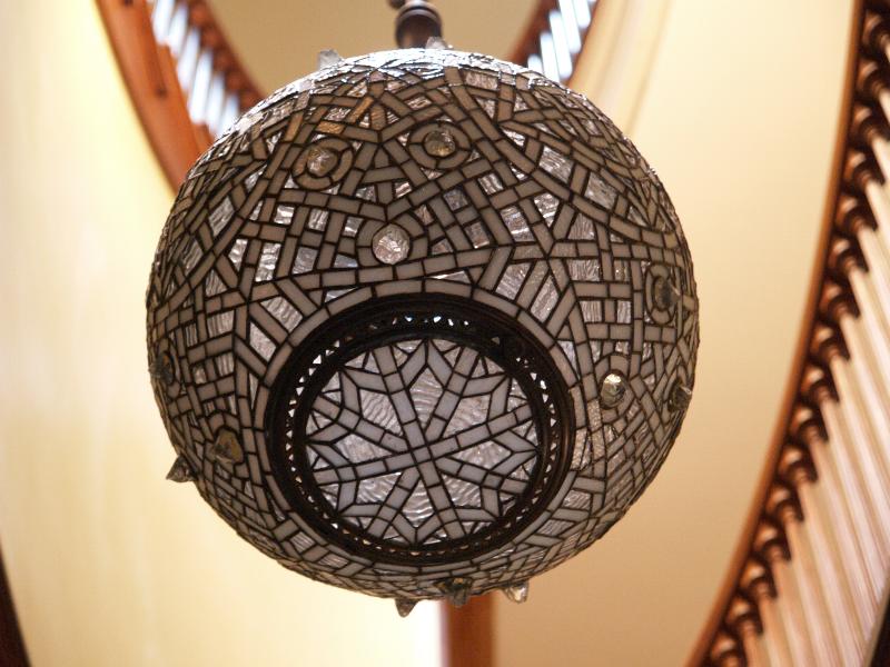Boston, Massachusetts (MA): Ayer Mansion (Commonwealth Avenue): stairwell lamp (Tiffany)