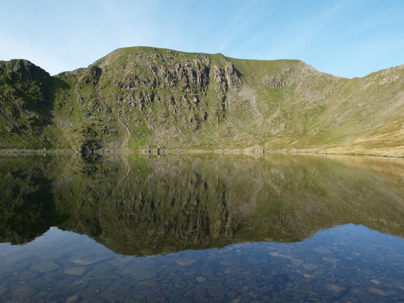 Patterdale, England: Helvellyn: Helvellyn reflected in Red Tarn