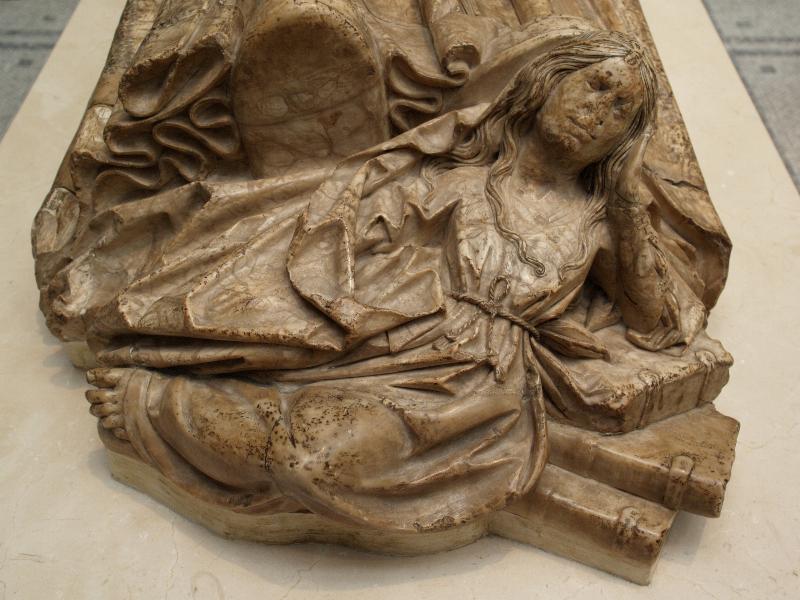 London, England: Victoria and Albert Museum: symbolic figure of mourning for Dona Maria de Perea (1499-1505, Toledo, Spain)