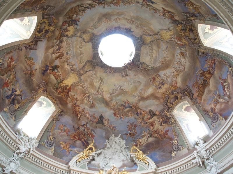 Munster, Germany: Clemenskirche: dome, Apotheosis (1745-1753, architect Johann Conrad Schlaun)