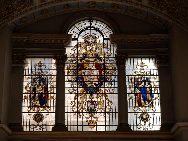 London, England: Piccadilly, St James's Church: Christ in Majesty (1954, Christopher Webb)