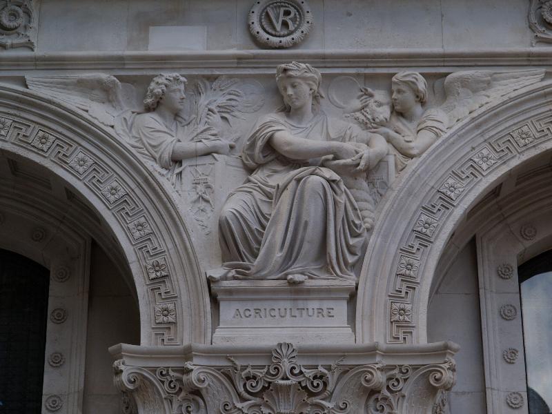 London, England: Whitehall, Foreign and Commonwealth Office: Agriculture (1861-1868, sculptor Henry Hugh Armstead, architect George Gilbert Scott)