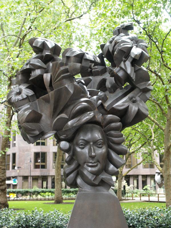 London, England: Christchurch Gardens: The Flowering of the English Baroque (a memorial to Henry Purcell, 1995, sculptor Glynn Williams)