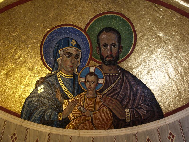 London, England: Westminster Cathedral: Chapel of St Joseph, Holy Family (2003-2006, Christopher Hobbs)