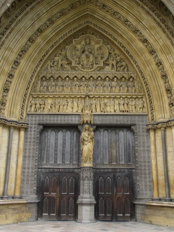 London, England: Westminster Abbey: main entrance on north side