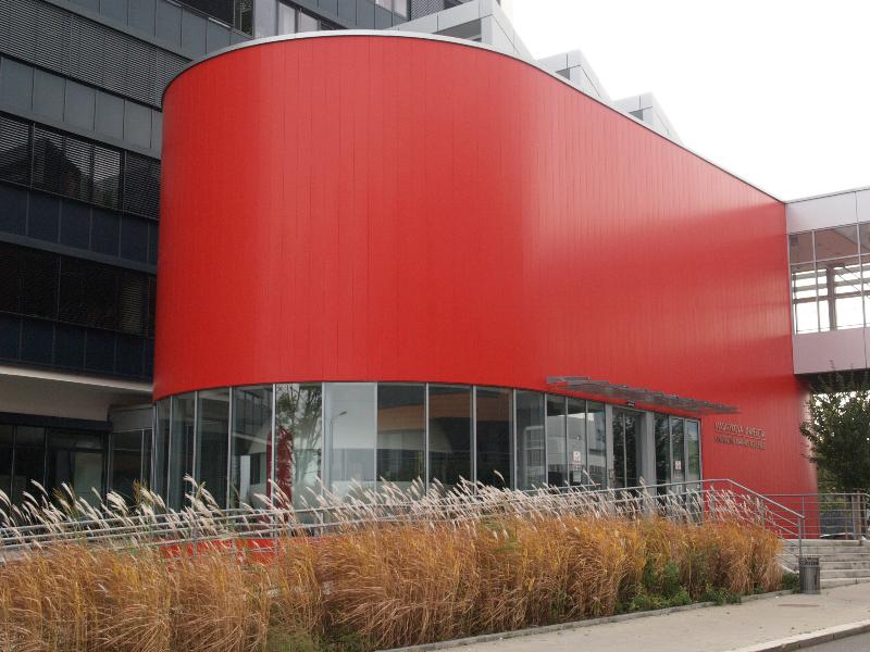 Brno, Czech Republic: Masarykova univerzita (Masaryk University): red reception building (2005-2010)
