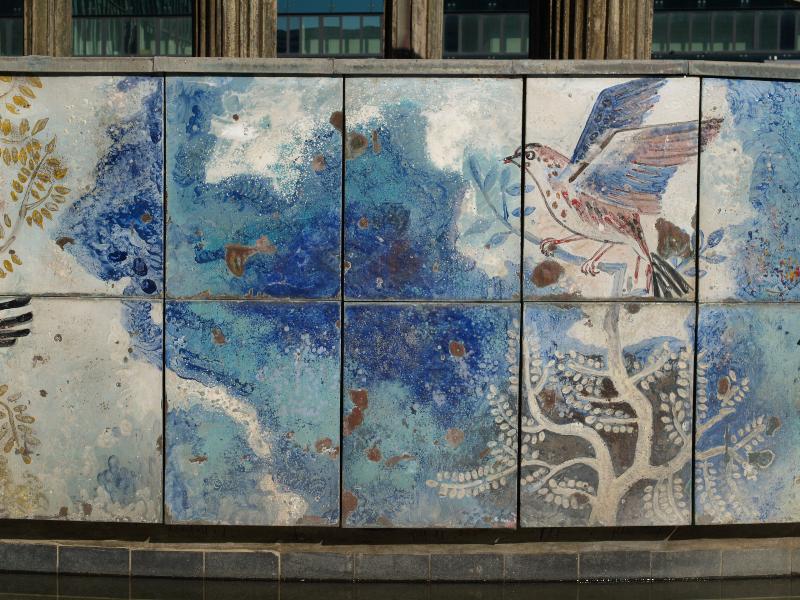 Berlin, Germany: Alexanderplatz: Fountain of International Friendship, tiles (dedicated 1970, created by group of artists led by Walter Womacka; renovated 2002)