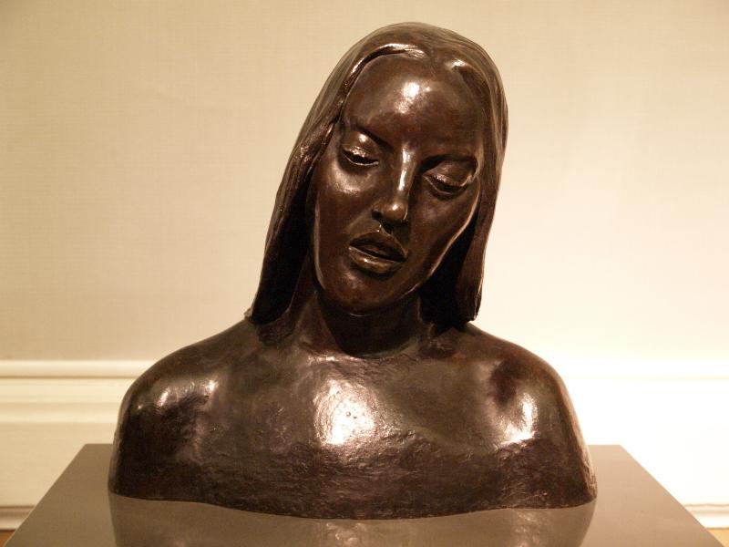 London, England: Victoria and Albert Museum: Portrait of Euphemia Lamb (1908, Jacob Epstein)