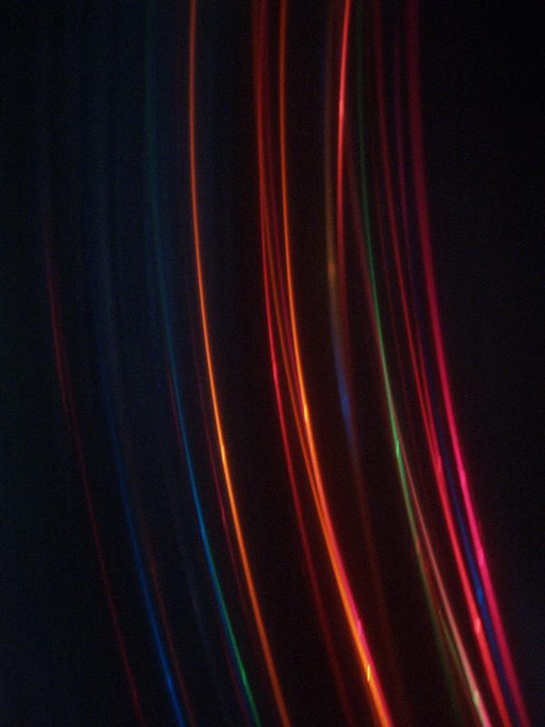 Cambridge, England: Roseford Road: reflection of lights in fridge