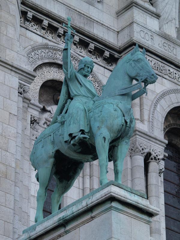 Paris, France: Basilique du Sacre-Coeur: Louis IX (1875-1919, sculptor Hippolyte Jules Lefebvre)