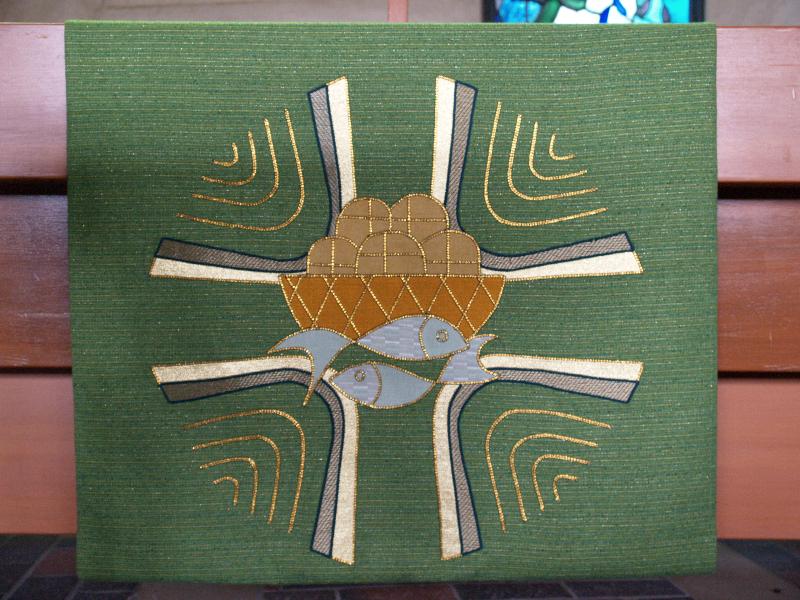 Cambridge, England: Robinson College: altar cloth