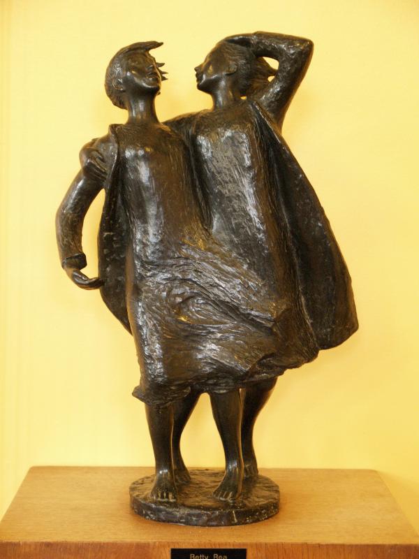 Cambridge, England: Homerton College: Girls in the Wind (1956-1957, sculptor Betty Rea)