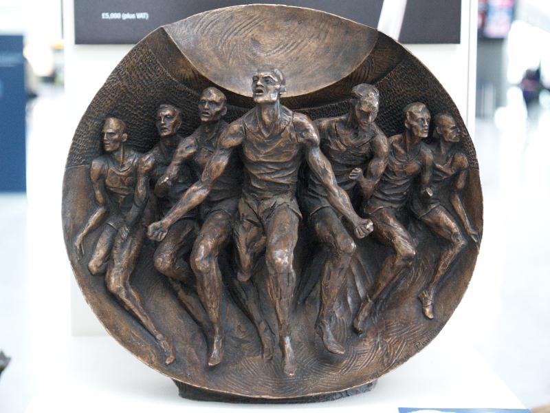 London, England: Heathrow Airport, Terminal 5: Gold (2010, sculptor Paul Day)