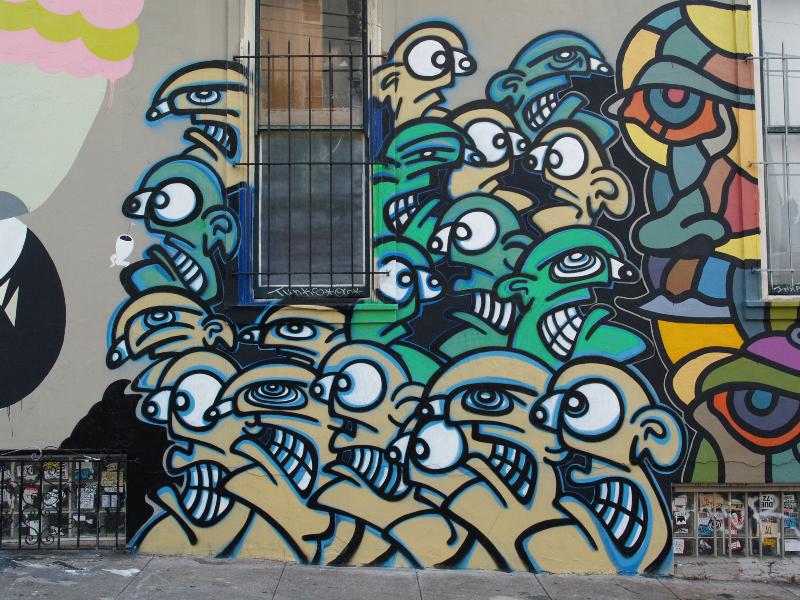 San Francisco, California (CA): Steiner Street at Haight Street: angry people (2010, Galo)