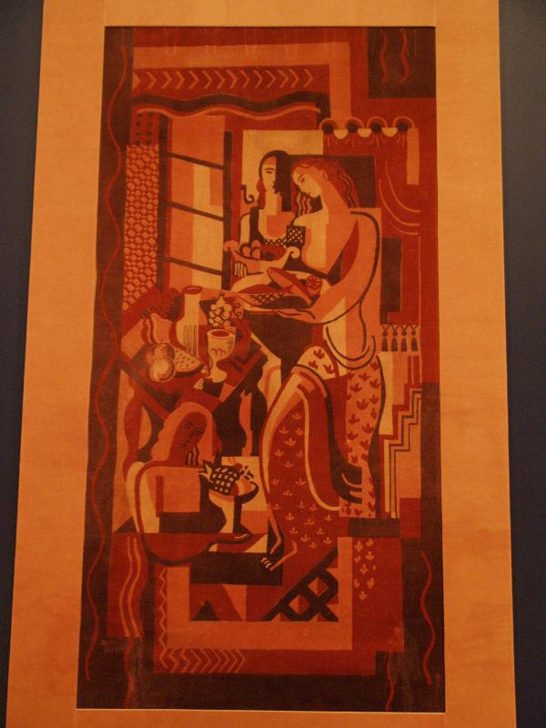 Boston, Massachusetts (MA): Museum of Fine Arts: tapestry, Figures with Still Life (deco, for W. & J. Sloane, designed 1930, Ruth Reeves)