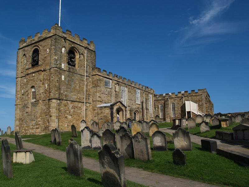 Whitby, England: Church of Saint Mary: view (12th/13th century)