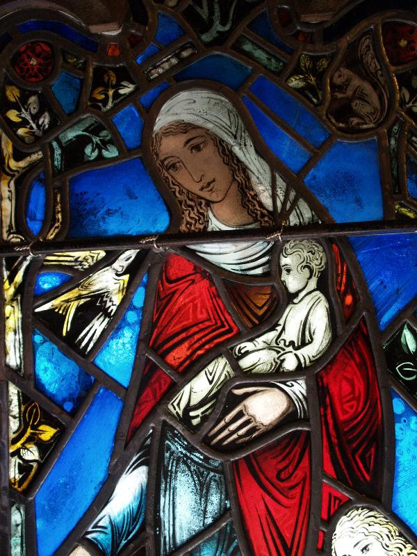Edgartown, Massachusetts (MA): St Andrew's Episcopal Church: Mary and Christ (1930, Connick Studios)