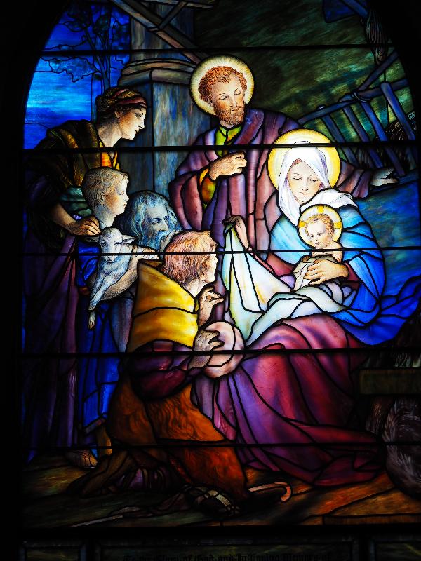 Hornell, New York (NY): Christ Episcopal Church: The Nativity (1929, Tiffany Studios)