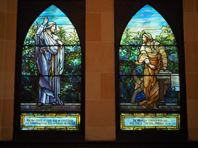 Worcester, Massachusetts (MA): St Matthew's Episcopal Church: The Calling of St. Matthew (1912, Tiffany Studios)