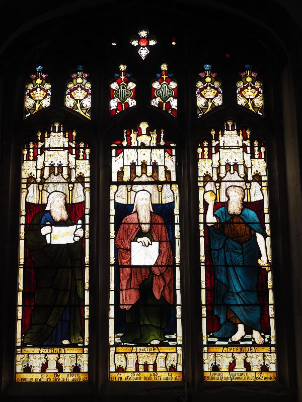 Grantchester, England: Parish Church of St Andrew and St Mary: Elijah, Isaiah and Jeremiah