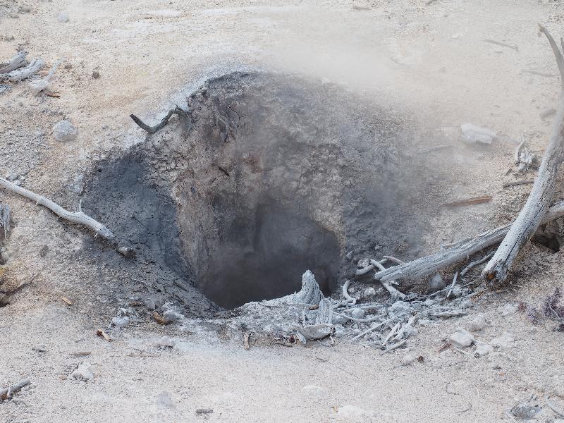 Yellowstone National Park, Wyoming (WY): Norris Geyser Basin: Blue Mud Steam vent
