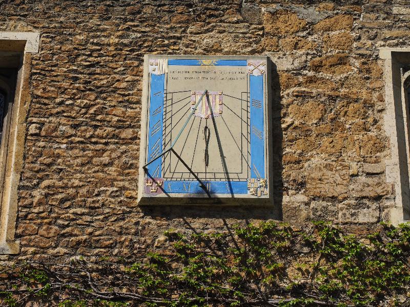 Cambridge, England: Peterhouse: sundial