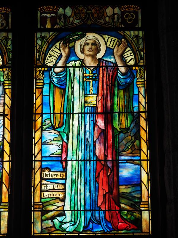 Bretton Woods, New Hampshire (NH): Church of the Transfiguration: St Matthias (Grant Memorial Window, Maitland Armstrong)