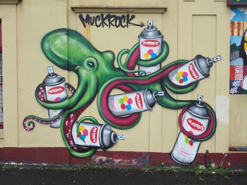 Newcastle-under-Lyme, England: Corporation Street: octopus