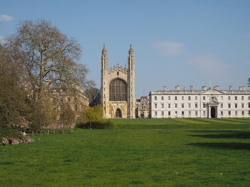 Cambridge, England: King's College: view of chapel (quiet because of Covid-19 lockdown)