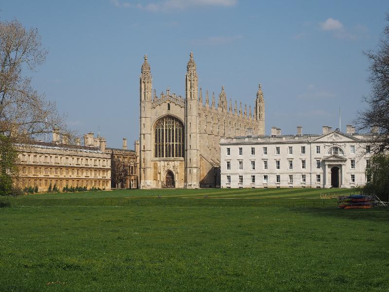 Cambridge, England: King's College: view of chapel (quiet because of Covid-19 lockdown)