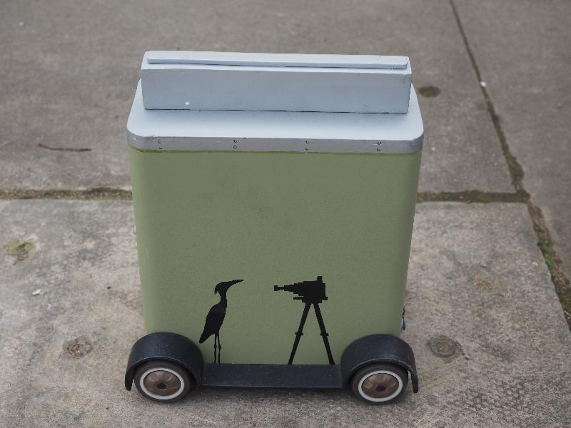 Cambridge, England: Mill Road bridge: FotoDinkyMat, back (2021, Dinky Doors)