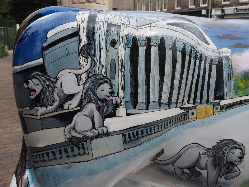 Cambridge, England: Hills Road: Wandering Lions, detail (Karis Youngman)