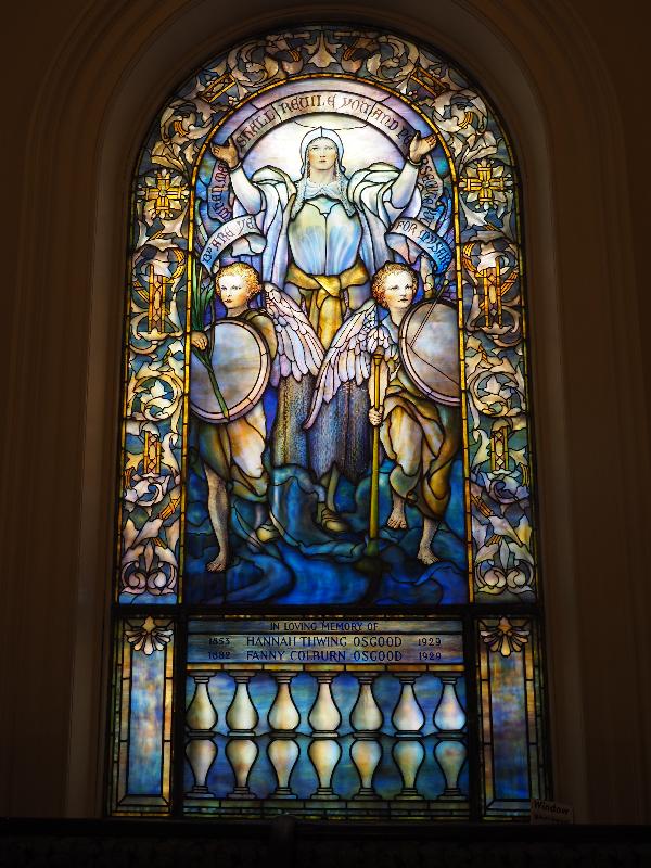 Boston, Massachusetts (MA): Arlington Street Church: Osgood Memorial Window, 'So are ye when men shall revile you and persecute you for my sake' (1930, Tiffany Studios)