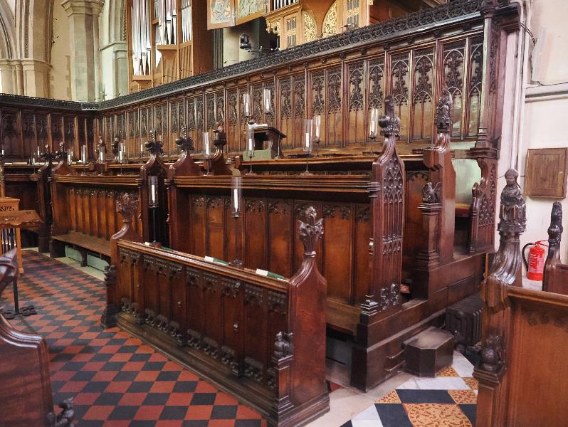 Cambridge, England: Jesus College: chapel stalls