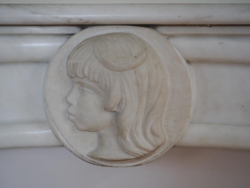 Cagnes-sur-Mer, France: Musee Renoir: relief on fireplace surround of Claude (Coco) Renoir