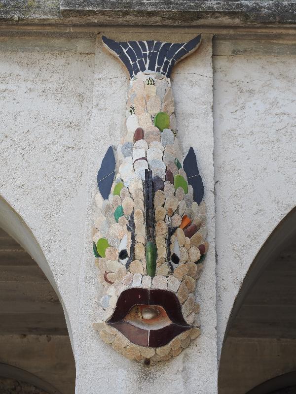 Nice, France: Colline du Chateau (Castle Hill): large fish