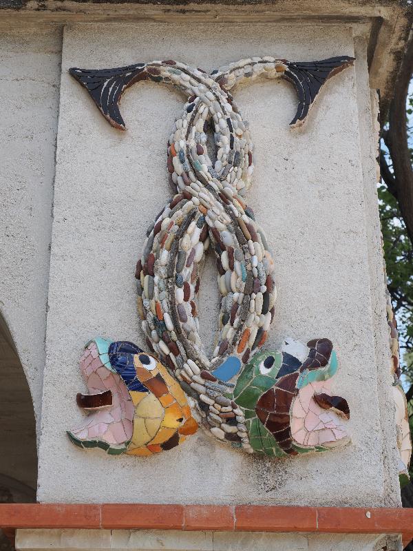 Nice, France: Colline du Chateau (Castle Hill): sea creatures