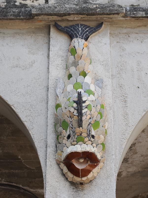 Nice, France: Colline du Chateau (Castle Hill): large fish