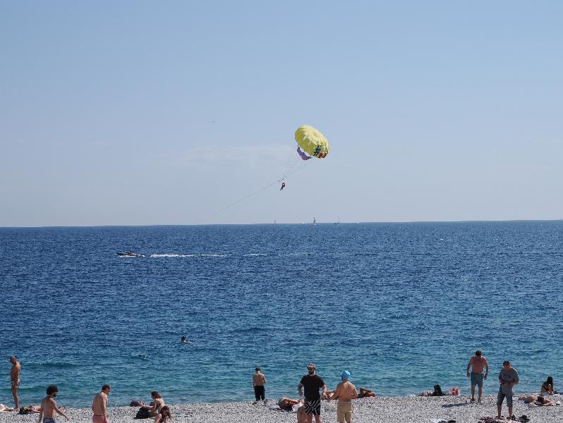 Nice, France: beach: parasail
