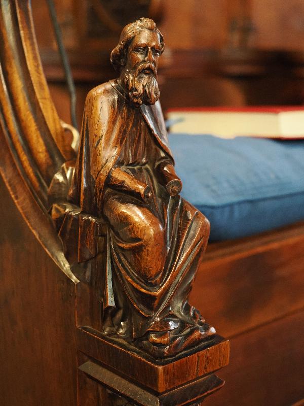 Cambridge, England: Great St Mary's: carved figure